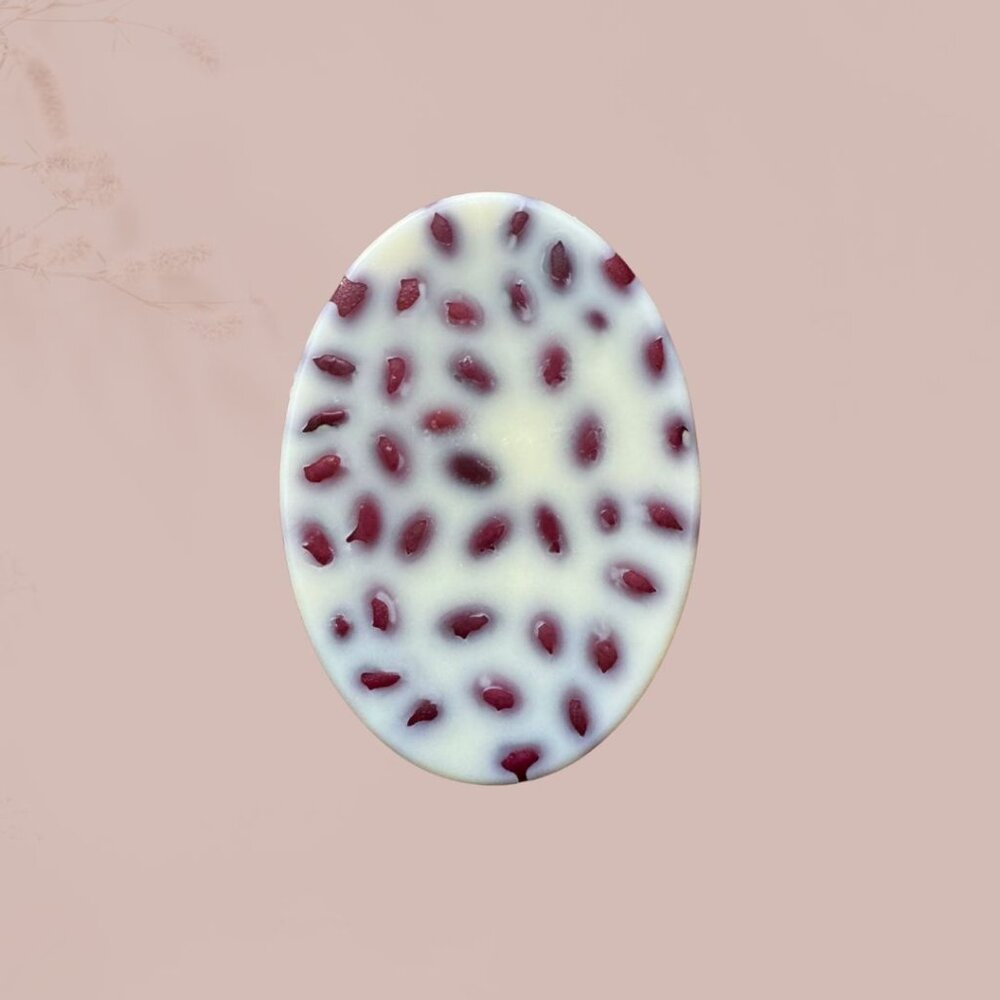 Lotion Bar 2.5 oz Handmade, Oval with Red Beans (64 Fragrance Options)